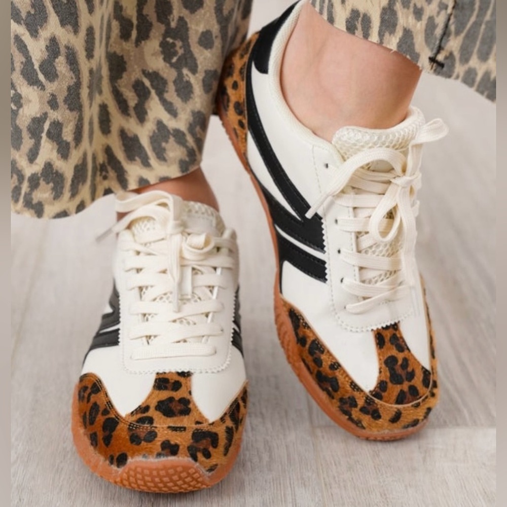 Leopard Accent Sneaker